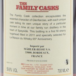 Glenfarclas - Whisky Family Casks 65th - 2011