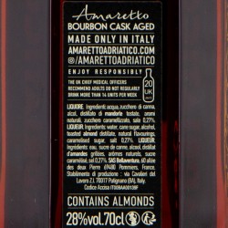 Adriatico - Amaretto Bourbon Cask Finish, contre-étiquette