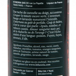 H.THEORIA - Liqueur Amour Matador, contre-étiquette