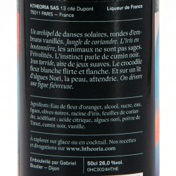 H.THEORIA - Liqueur Midi Fauve, contre-étiquette
