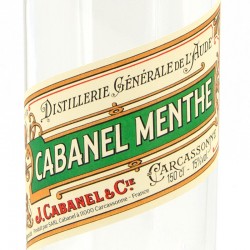 Cabanel - Liqueur Menthe - Magnum, étiquette