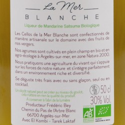 La Mer Blanche - Liqueur "Mandacello", contre-étiquette