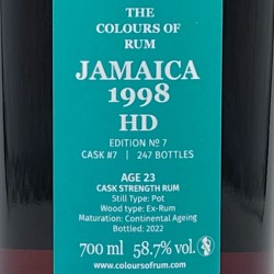 The Colours of Rum - HD Ed. No.7 W.S. - 23 ans 1998