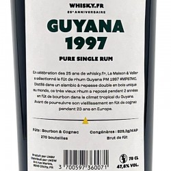 Guyana - Rum Port Mourant - 25 ans 1997
