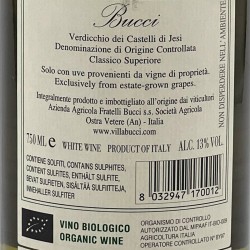 Villa Bucci - Classico - Blanc 2020, contre-étiquette