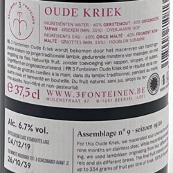 3 Fonteinen - Bière Kriek, contre-étiquette