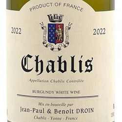 Jean Paul & Benoît Droin - Chablis - Blanc 2022, étiquette