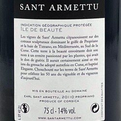 Sant Armettu - Elegante - Rouge 2020, contre-étiquette