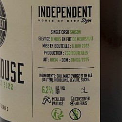 Independant House - Bière Farmhouse Meusault, contre-étiquette