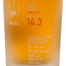 Bruichladdich - Whisky Octomore 14.3 - 5 ans, étiquette