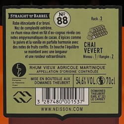 Neisson - Rhum Straight from the Barrel n°88 Vevert - 2018, contre-étiquette