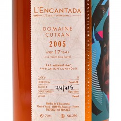 L'Encantada - Armagnac Domaine Cutxan - 17 ans 2005, étiquette