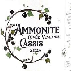 Brasserie Ammonite - Bière Vendage Cassis - 2023, étiquette