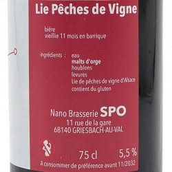 Nano Brasserie SPO - Bière Lie de Pêche de Vignes, contre-étiquette