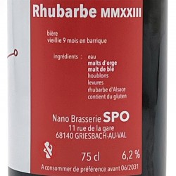 Nano Brasserie SPO - Bière Rhubarbe, contre-étiquette