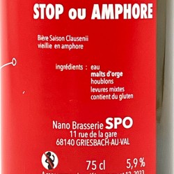 Nano Brasserie SPO - Bière Stop au Amphore, contre-étiquette
