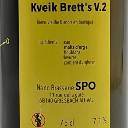 Nano Brasserie SPO - Bière Kveik Brett's V2