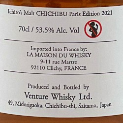 Chichibu - Whisky Paris Edition - 2021, contre-étiquette