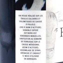 Domaine de Ferrussac - Nègre Boeuf - Rouge, contre-étiquette