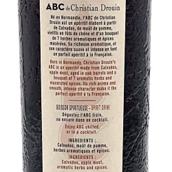 Christian Drouin - Liqueur ABC, contre-étiquette