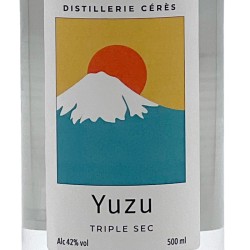 Distillerie Cérès - Liqueur Yuzu Triple Sec, étiquette
