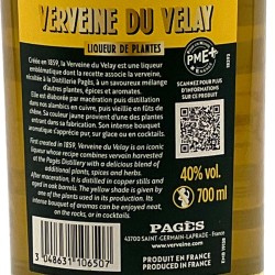 Pages - Liqueur Verveine Jaune, contre-étiquette