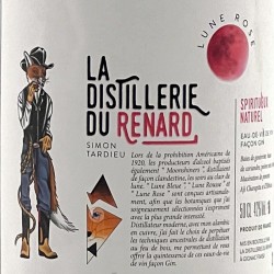 La Distillerie du Renard - Gin Lune Rose, étiquette