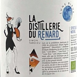 La Distillerie du Renard - Gin Lune Bleue, étiquette