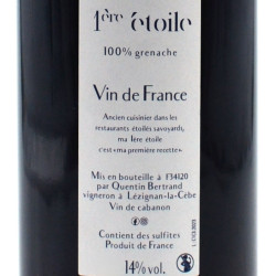 Domaine de L'Espélide - 1ère Etoile - Rouge, contre-étiquette