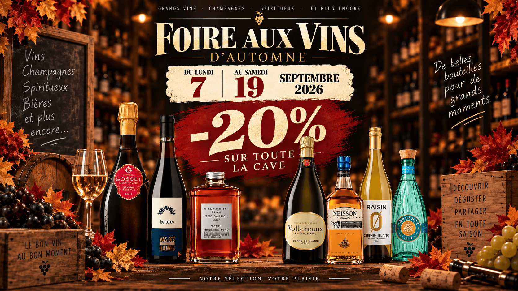 Les Caves Cairel, votre Caviste-Conseil à Montpellier-Lattes, Le Crès, Saint-Georges d'Orques. Foire aux Vins Automne 2026.
